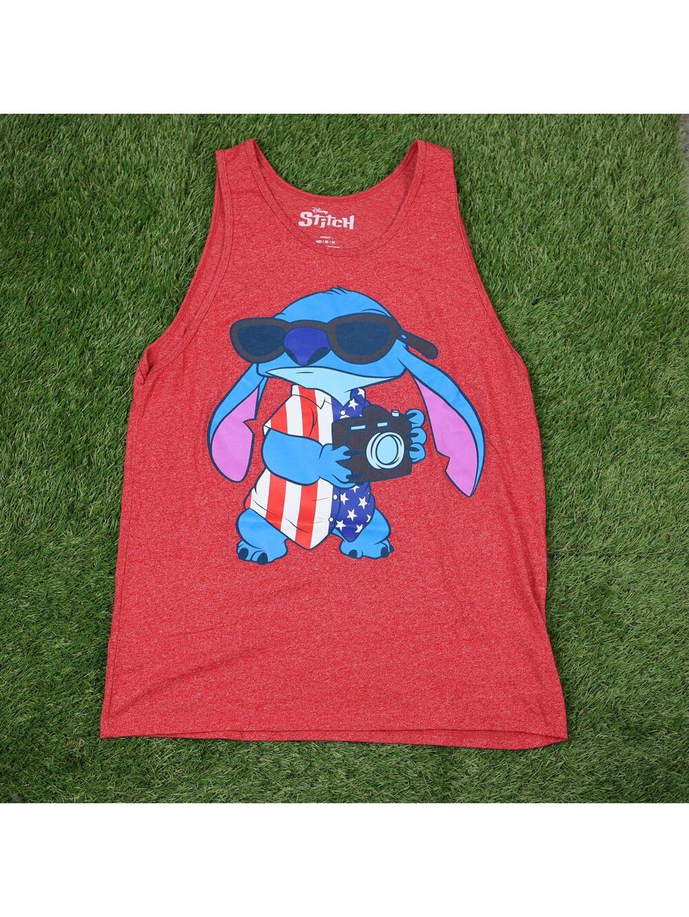 Disney Stitch Red Graphic Tank Top